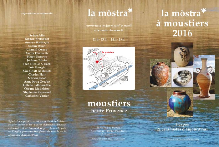 3 expositions, 21 céramistes d'aujourd'hui La Mostra de l'Estela - Moustiers Sainte-Marie (Alpes de Haute Provence)