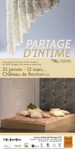 Exposition, Partage d'intime au Château de Nontron (Dordogne) du 23 janvier au 12 mars 2016
