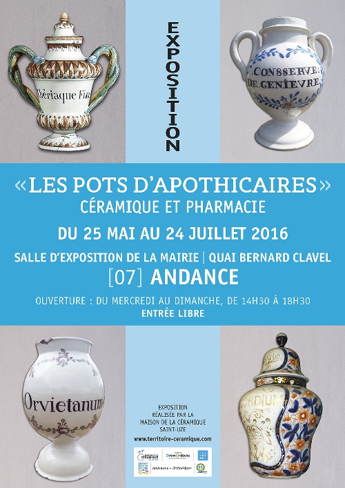 Exposition, Les pots d'apothicaire - céramique et Pharmacie à Andance (Ardèche)