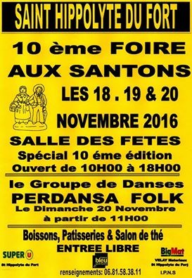 Foire aux santons de Saint Hippolyte du Fort (Gard) du 18 au 20 novembre 2016