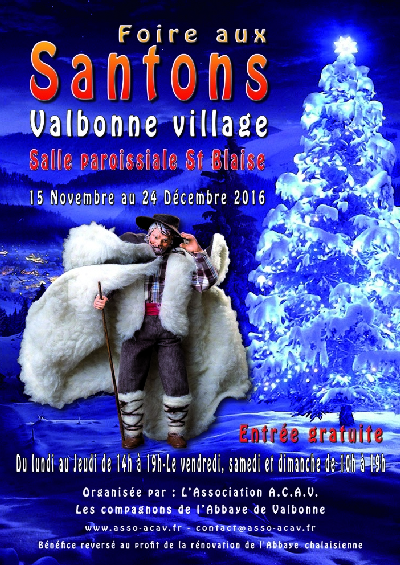 Foire aux santons de Valbonne (Alpes Maritimes) du 15 novembre au 24 décembre 2016