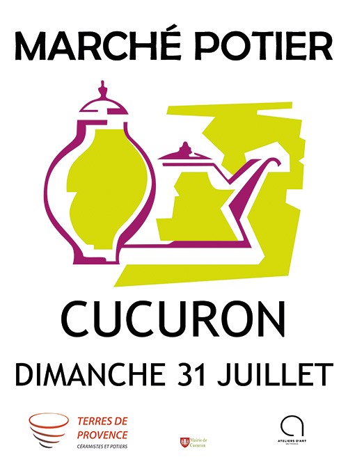 Marché potier de Cucuron (Vaucluse) le 31 juillet 2016 - céramique et poterie