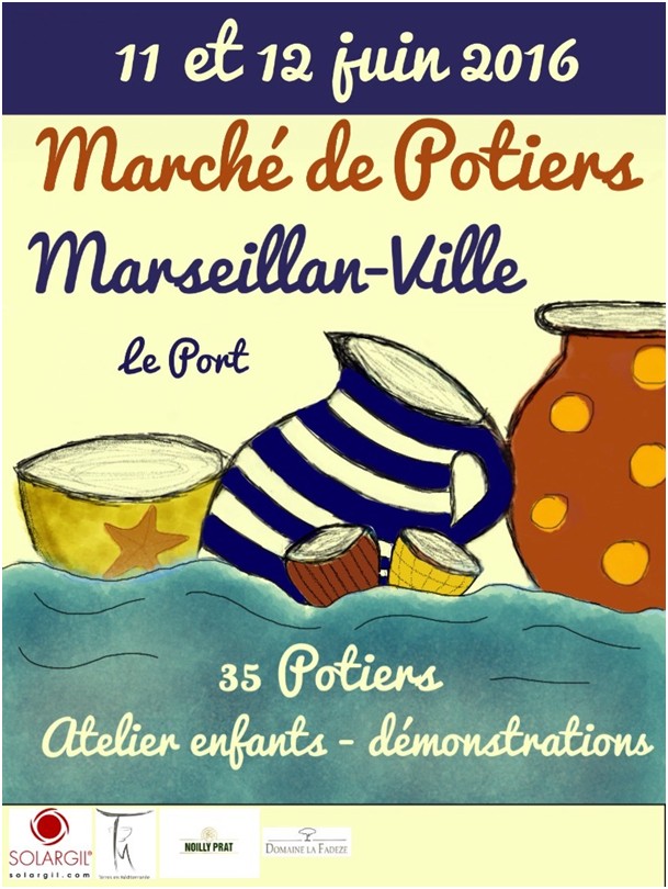 Marché potier de Marseillan (Hérault) les 11 et 12 juin 2016 - poterie, céramique