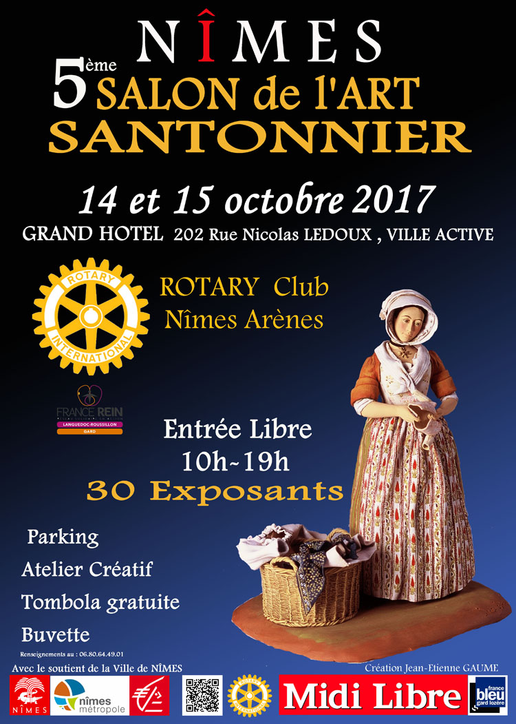 Salon de l'Art Santonnier de Nïmes (Gard) les 14 et 15 octobre 2017 - foires aux crèches et santons