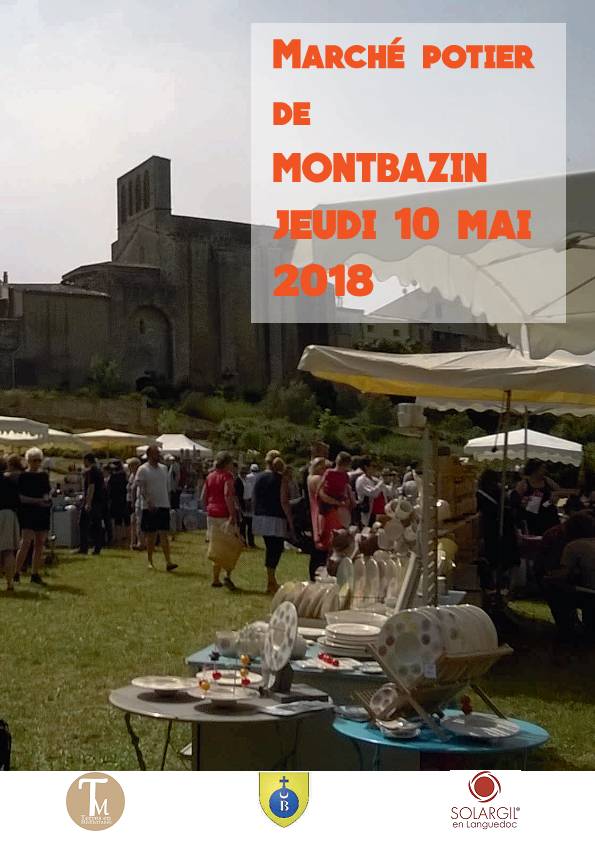 Marché potier de Montbazin (Hérault) le jeudi 10 mai 2018 au Jardin Méditerranéen - céramique et poterie