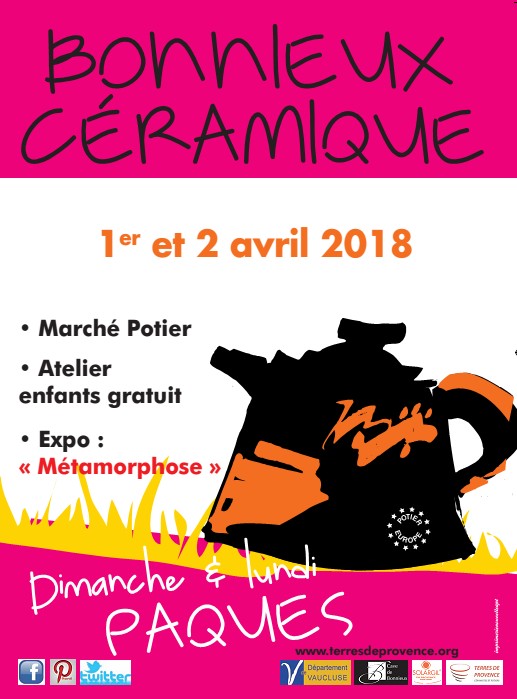 Marché potier de Bonnieux (Vaucluse), les 1 et 2 avril 2018 - céramique et poterie