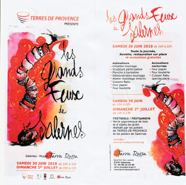 Les Grands Feux de Salernes - Fête de la céramique à Salernes (Var) les 30 juin et 1er juillet 2018