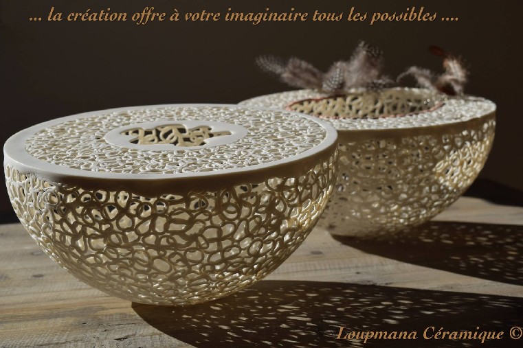Muriel Lovo Atelier Loupmana céramique Pièces uniques et objets de décoration 06600 Antibes