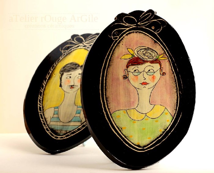Fabienne Maille céramique,Atelier Rouge Argile Bijoux et objets de décoration 13002 Marseille